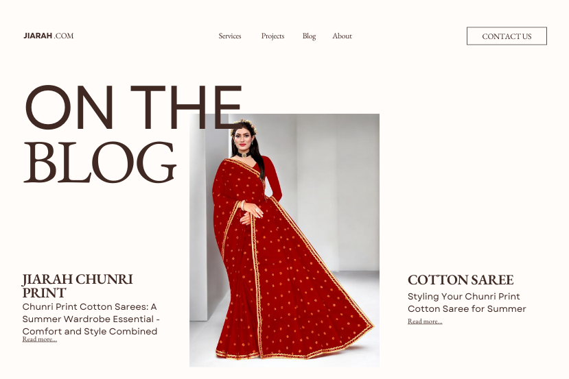 Chunri Print Cotton Saree for Summer