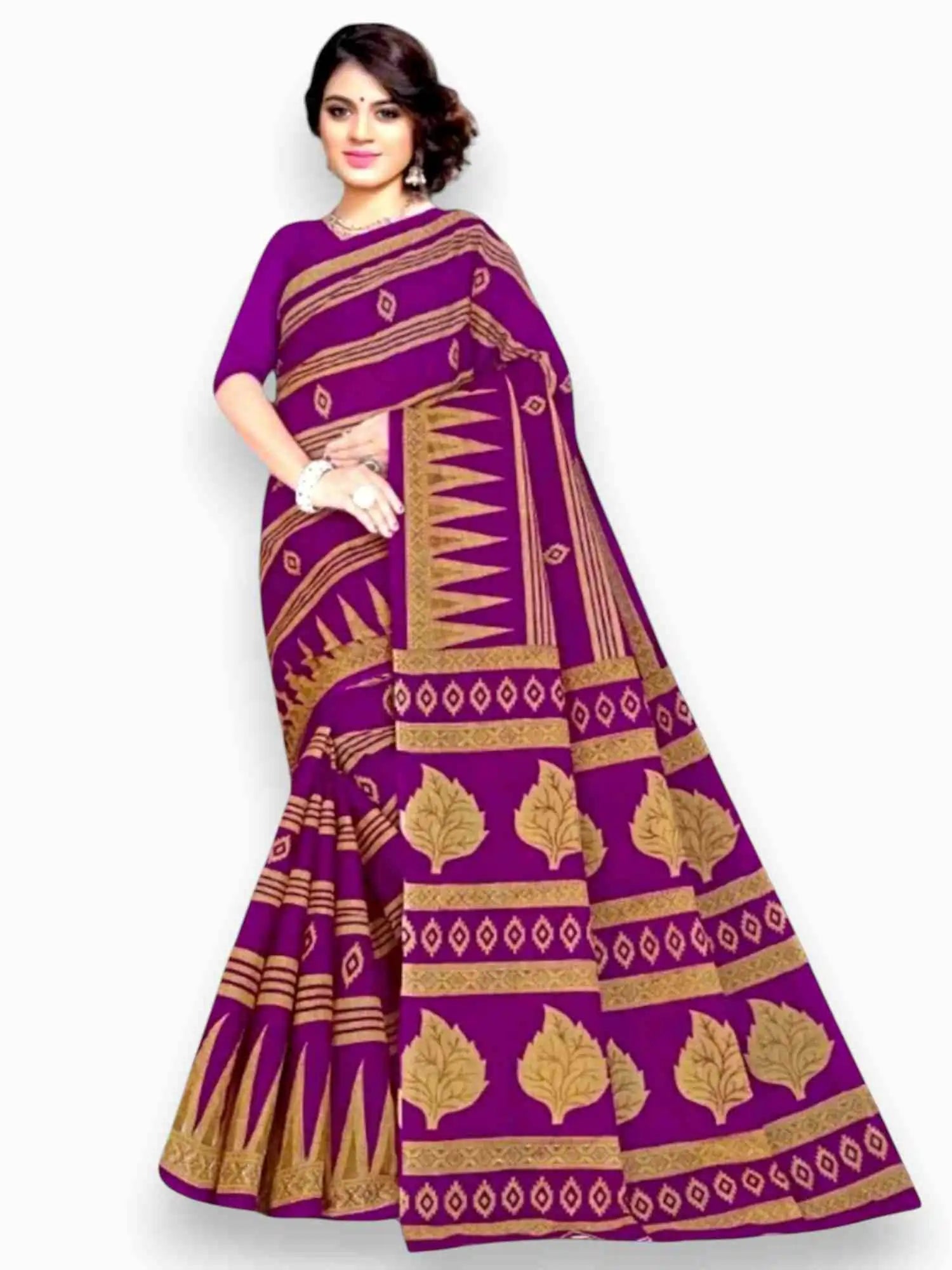 Jiarah Abstract Print Pure Cotton Saree