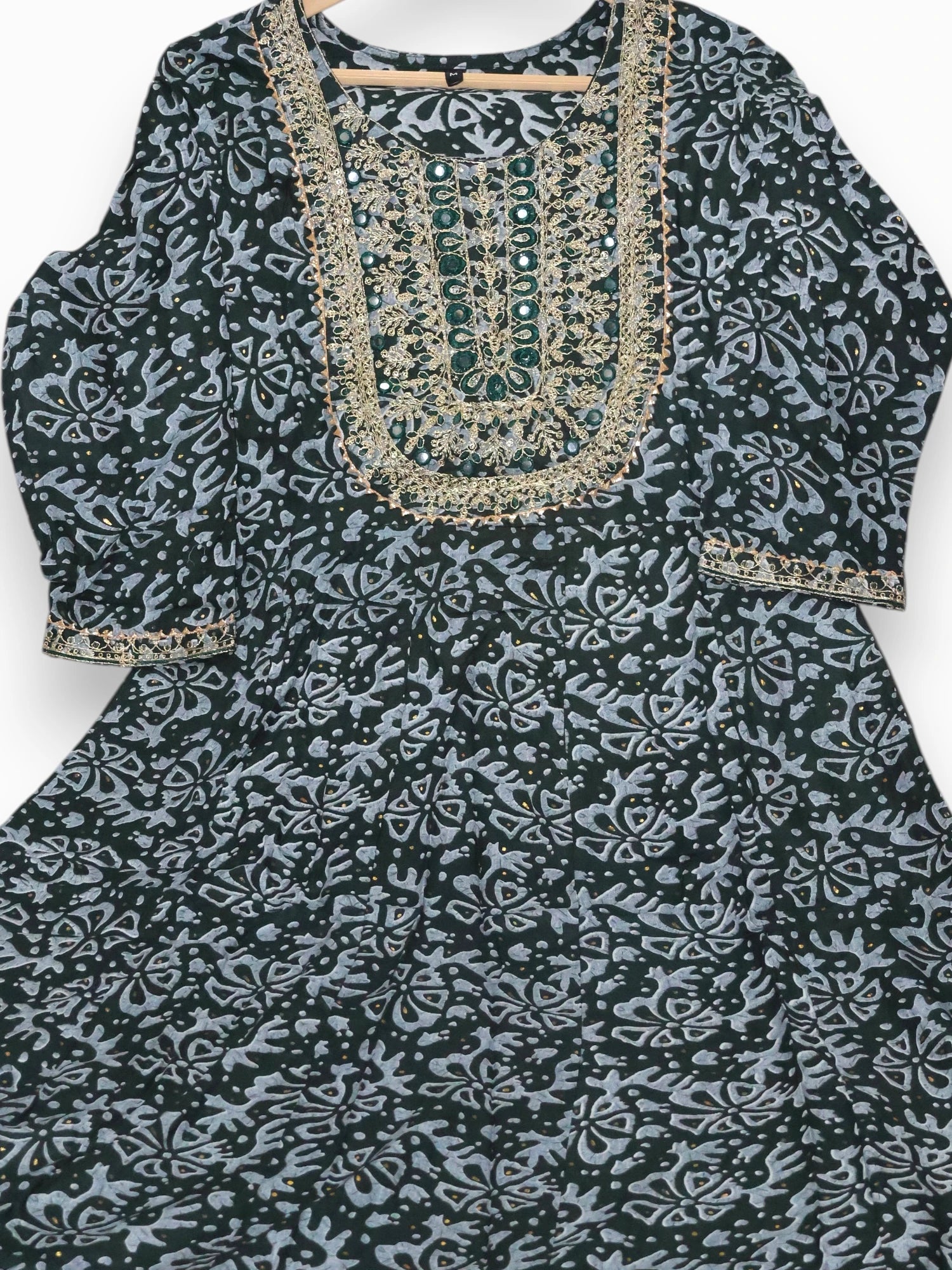 Jiarah Anarkali Cotton Kurta Palazzo Set with Dupatta