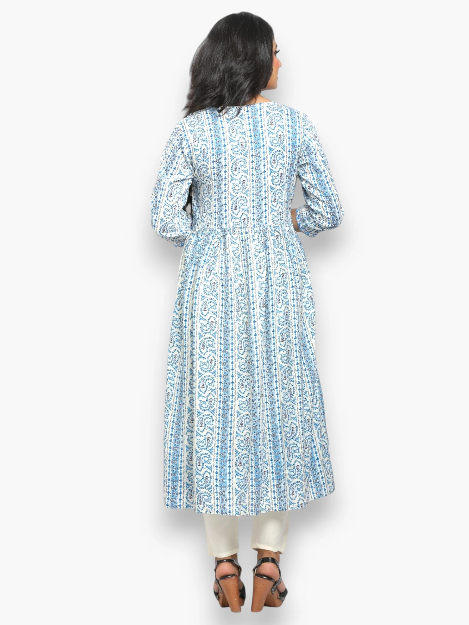 Jiarah Angrakha Thread Mirror Work Kurta Pant Set with Dupatta