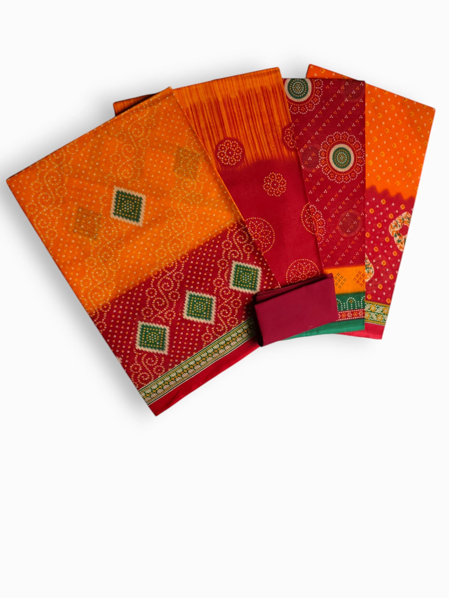 Jiarah Chandrakhani Bandhani Print Cotton Saree