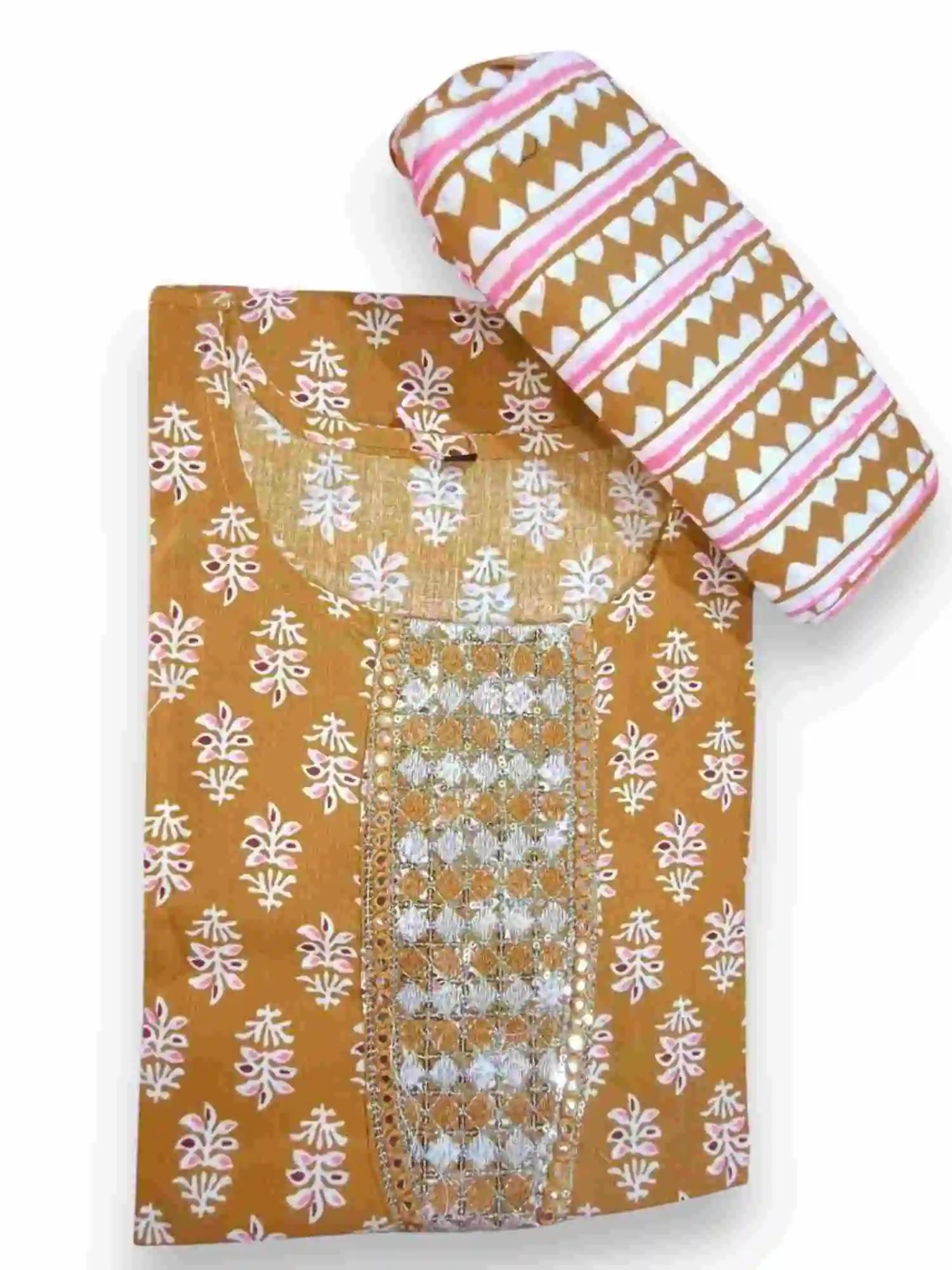 Jiarah Cotton Batik Print Straight Kurta Palazzo Set