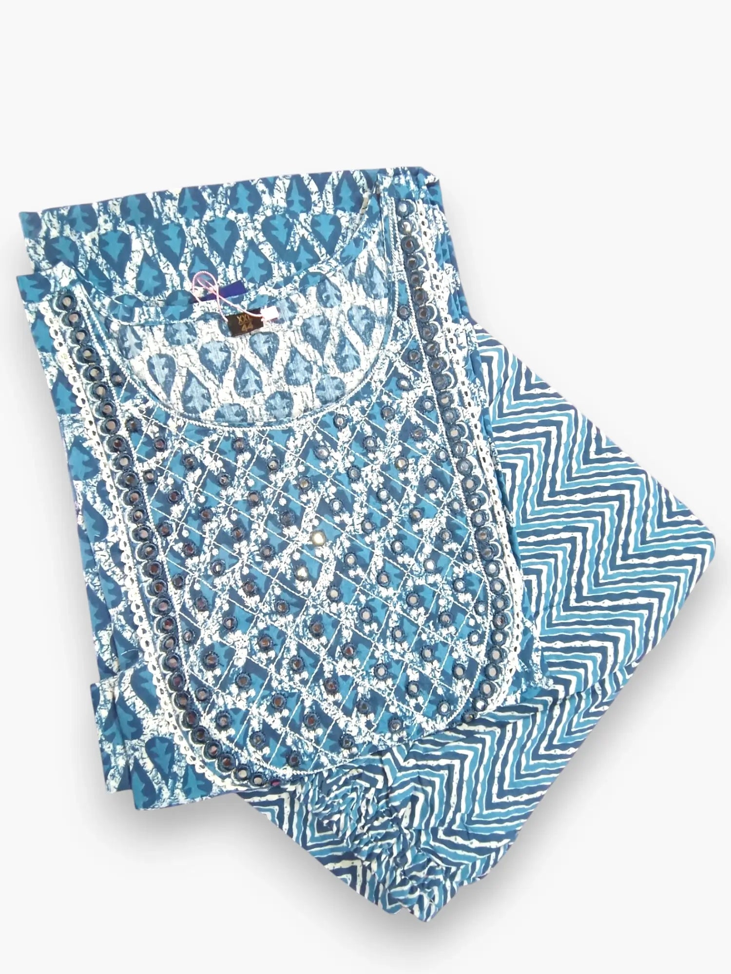 Jiarah Cotton Straight Kurta Palazzo Set