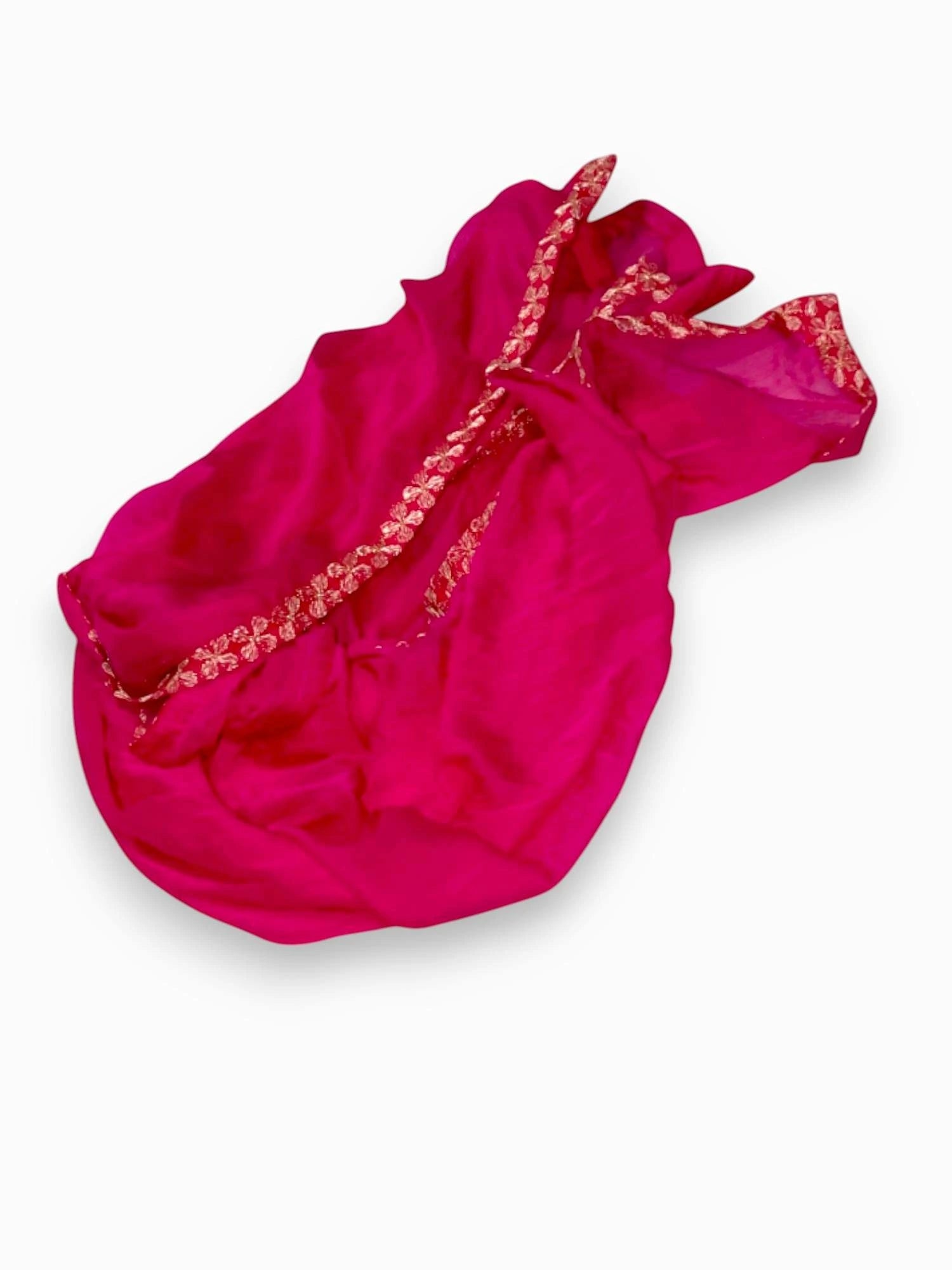 Jiarah Flared Gold Embroidery Thread Work Rayon Kurta Pant Set with Dupatta