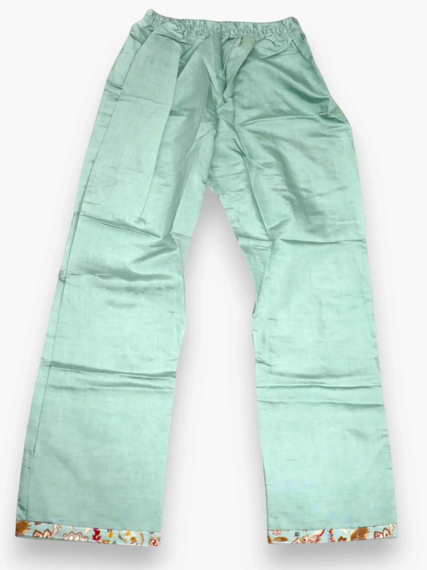 Jiarah Handwork Abstract Foil Print Muslin Light Blue Kurta Pant Set with Dupatta