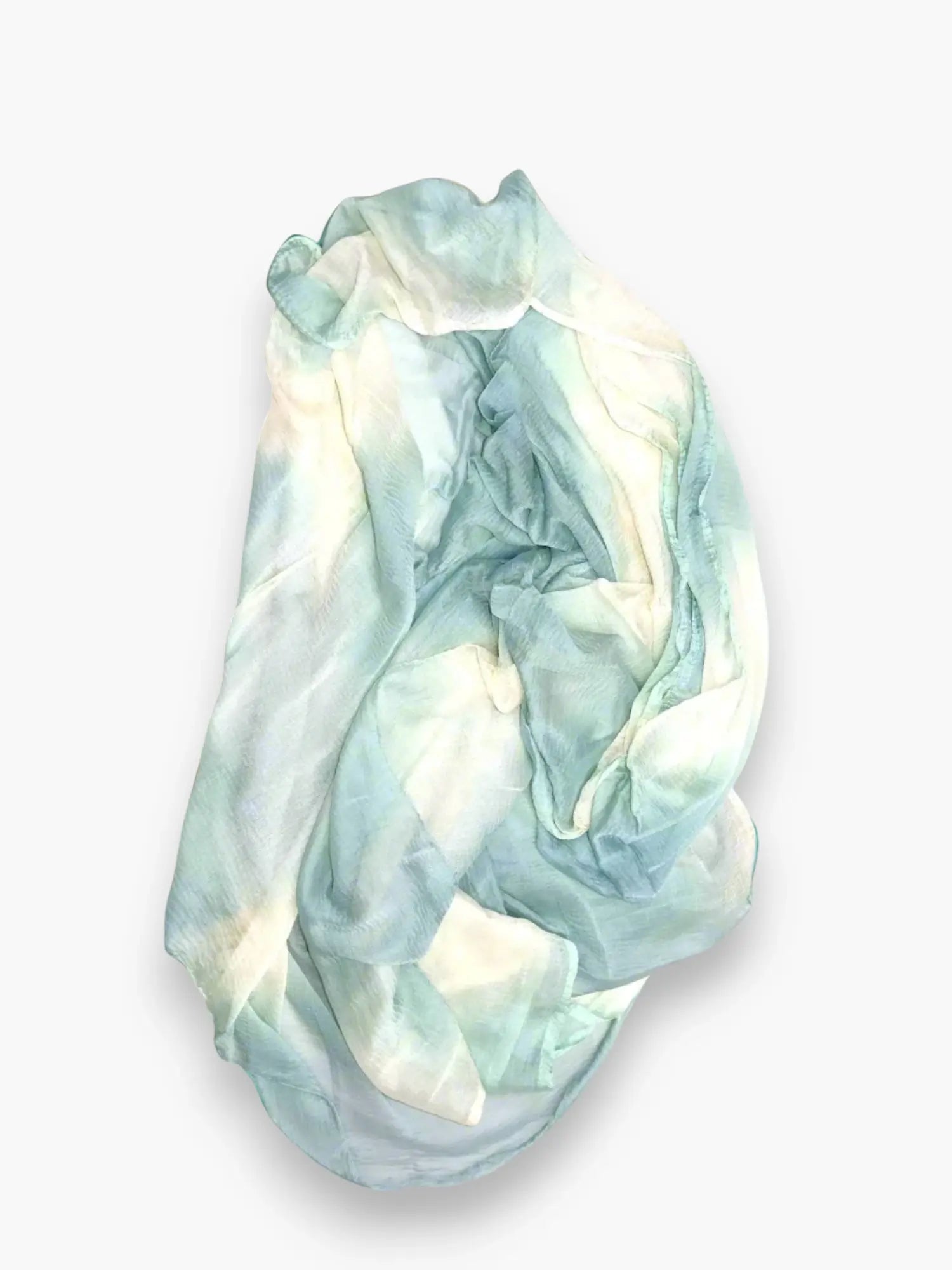 Jiarah Handwork Abstract Foil Print Muslin Light Blue Kurta Pant Set with Dupatta