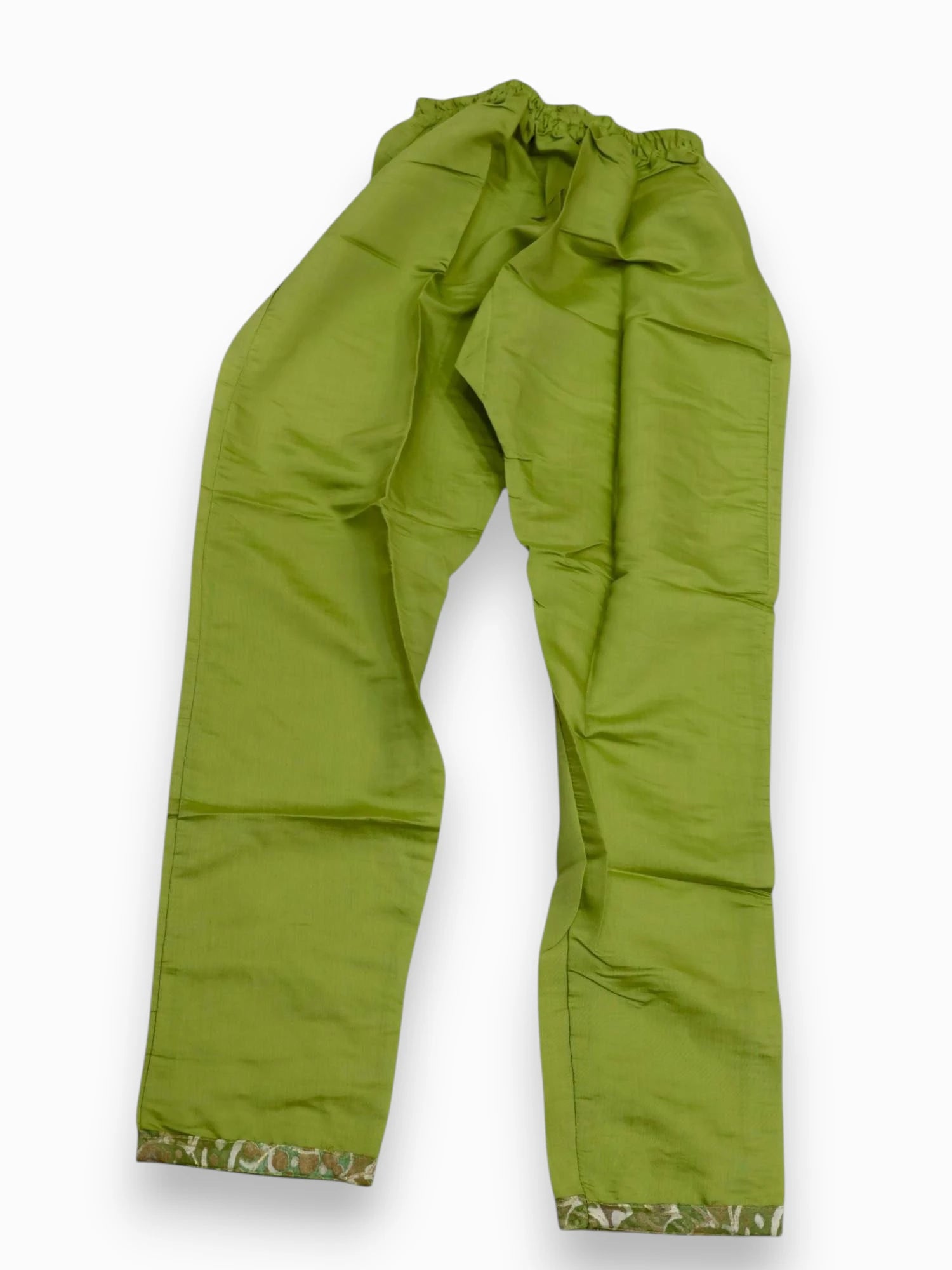 Jiarah Handwork Abstract Foil Print Muslin Light Green Kurta Pant Set with Dupatta