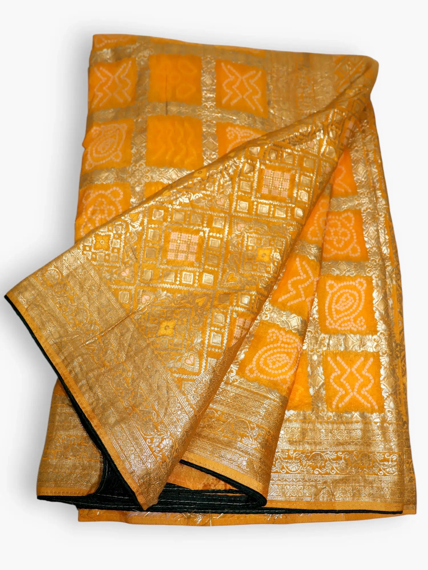 Jiarah Patola Bandhani Khadi Silk Saree