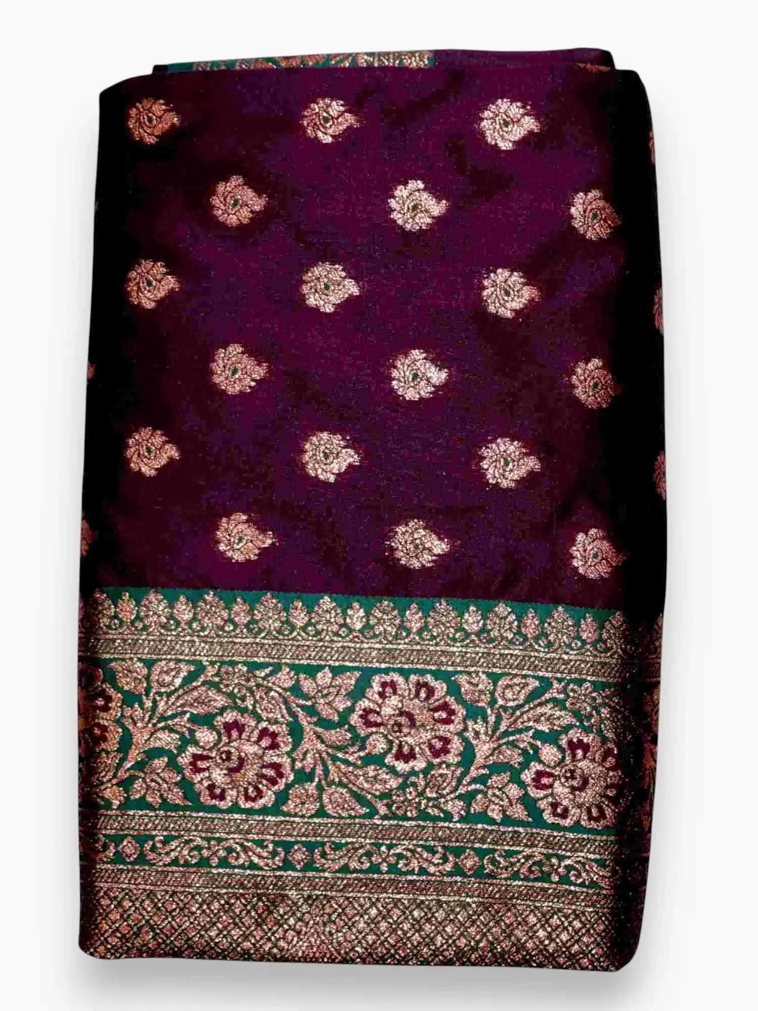 Jiarah Premium Floral Woven Silk Saree