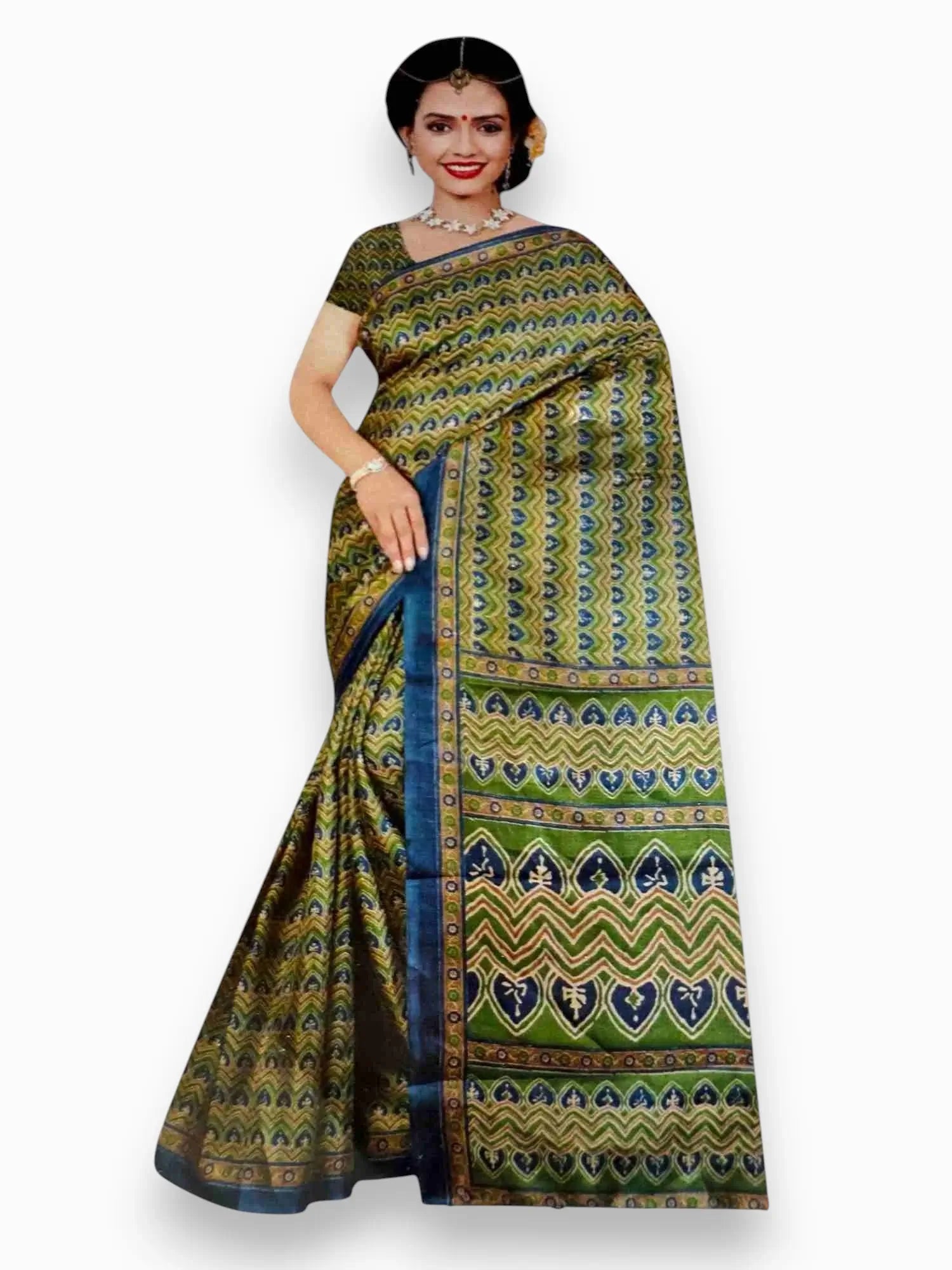 Jiarah Premium Woven Cotton Silk Saree