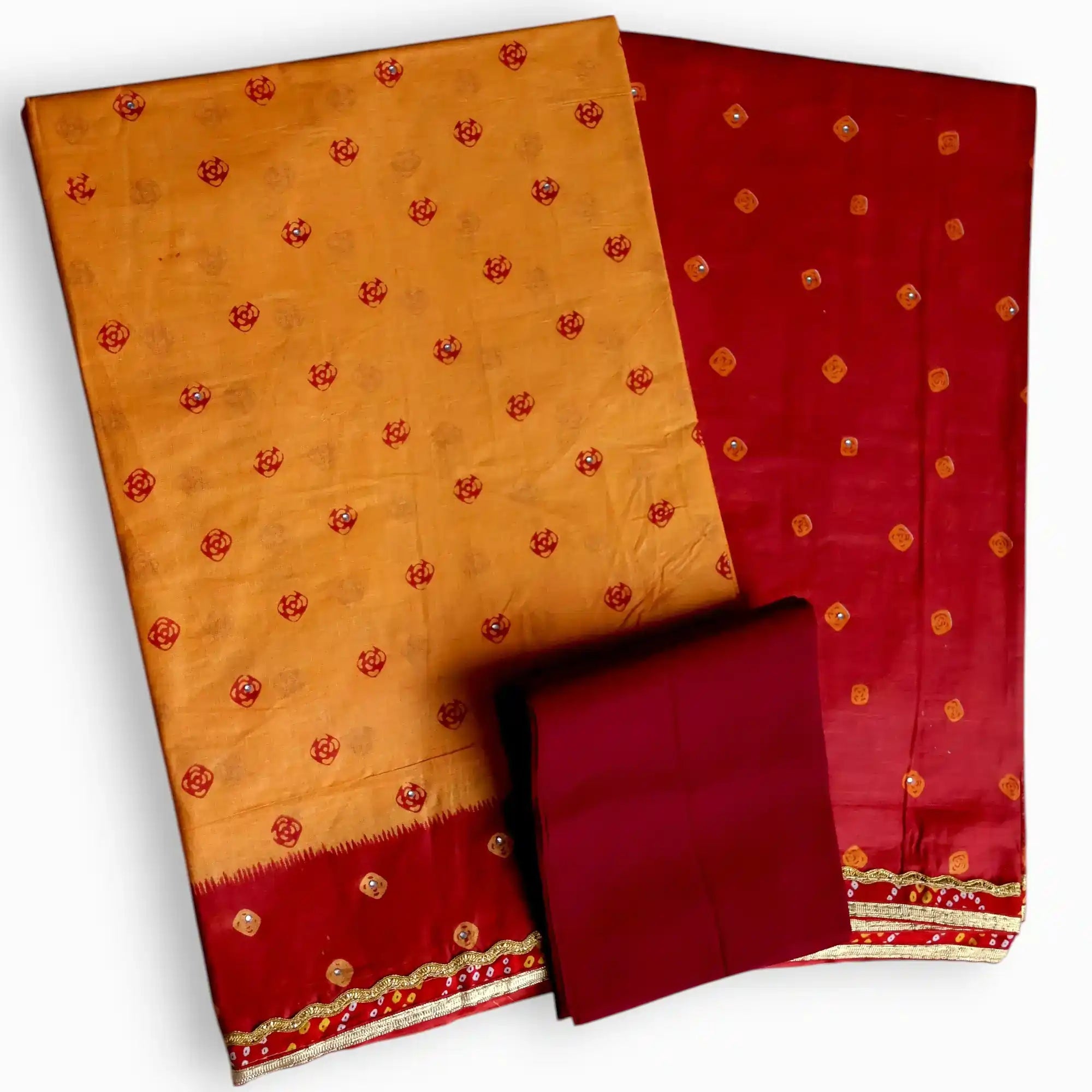 Jiarah Pure Cotton Bandhani Print Saree