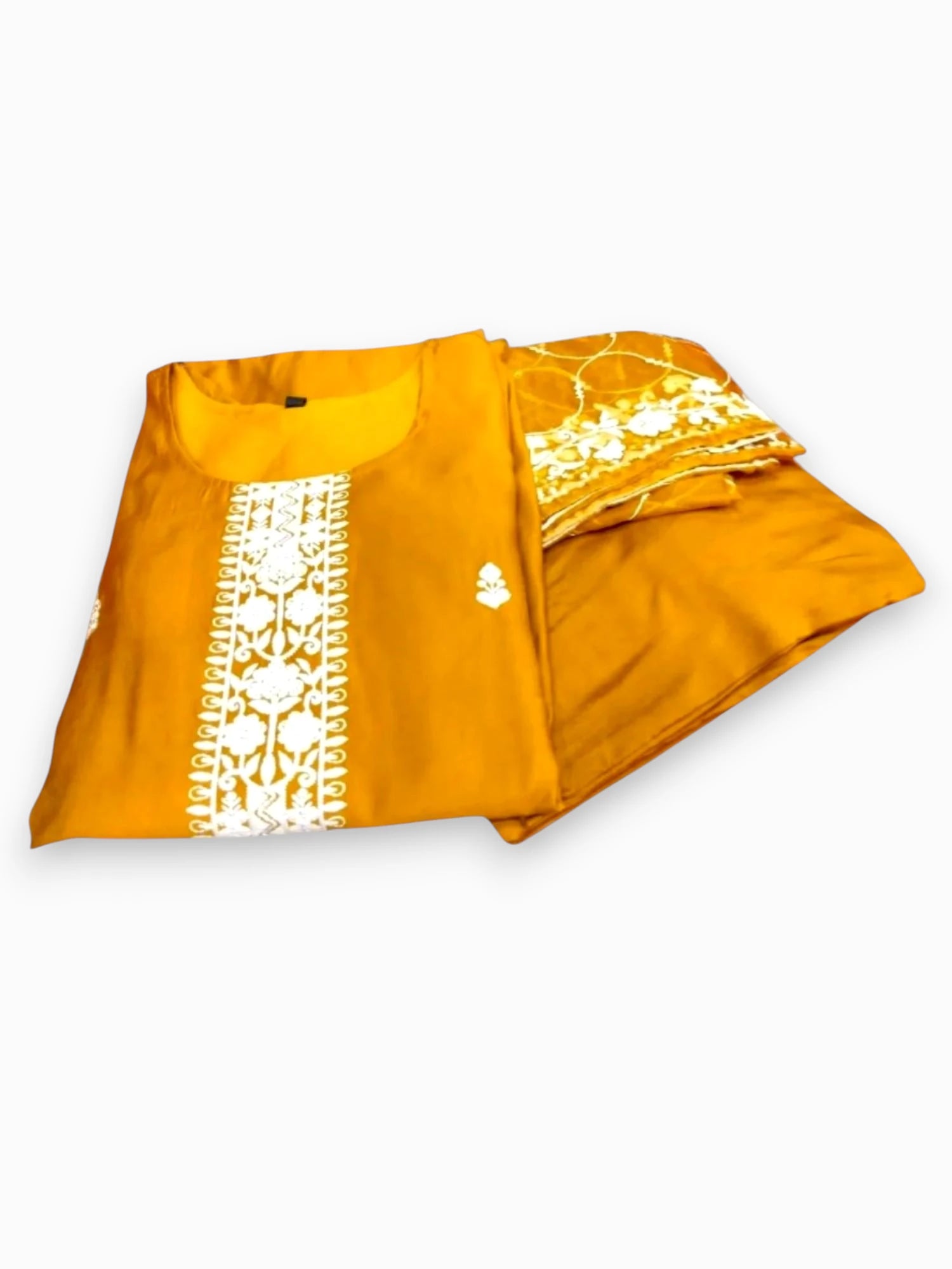 Jiarah Roman Silk Embroidery Thread Work Kurta Set with Dupatta