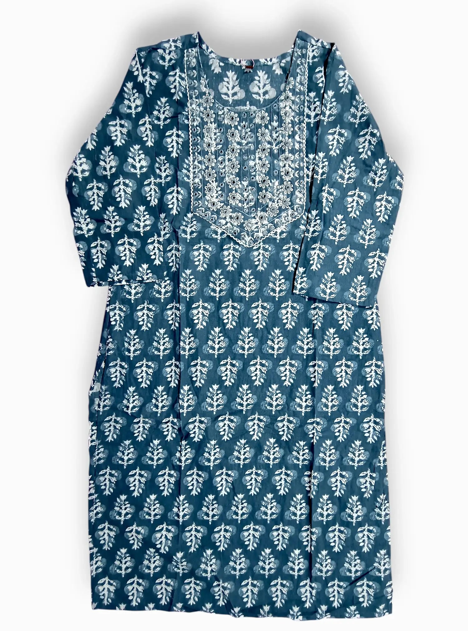 Jiarah Sequins Work Abstract Straight Kurta Pant Set with Dupatta