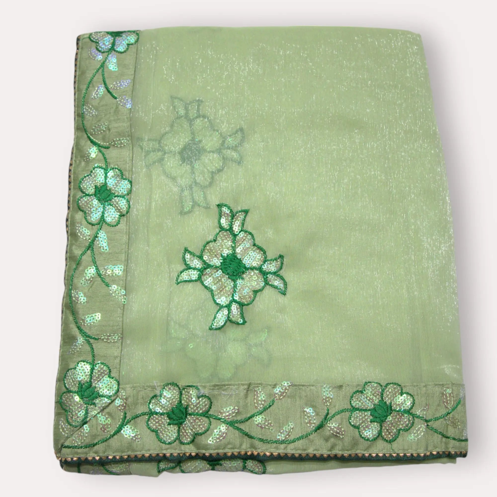 Jiarah Shimmer Organza Silk Saree