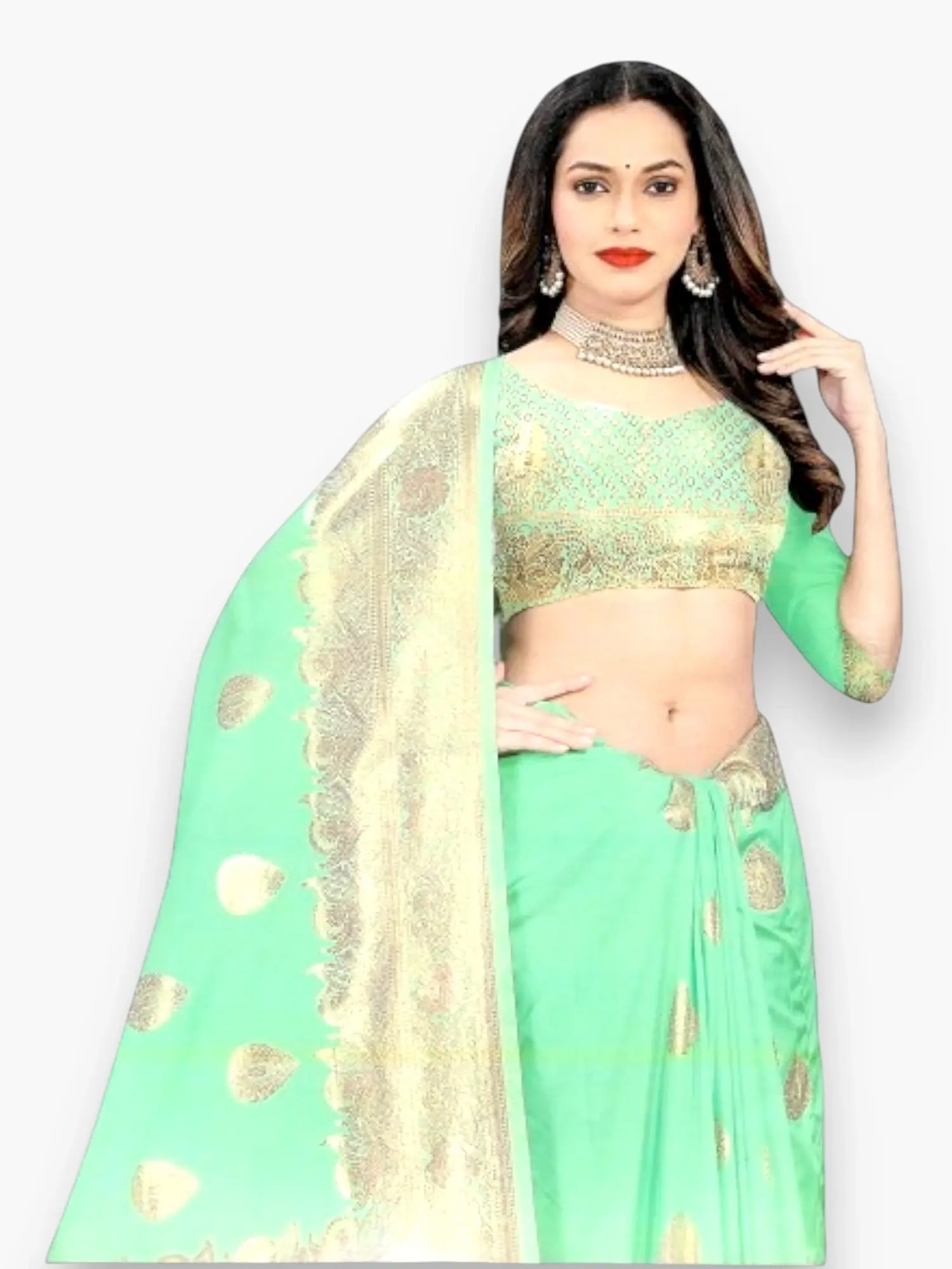 Jiarah Silver Zari Woven Silk Saree