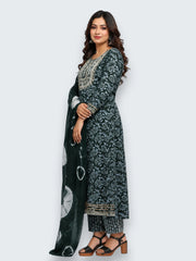 Jiarah Anarkali Cotton Kurta Palazzo Set with Dupatta