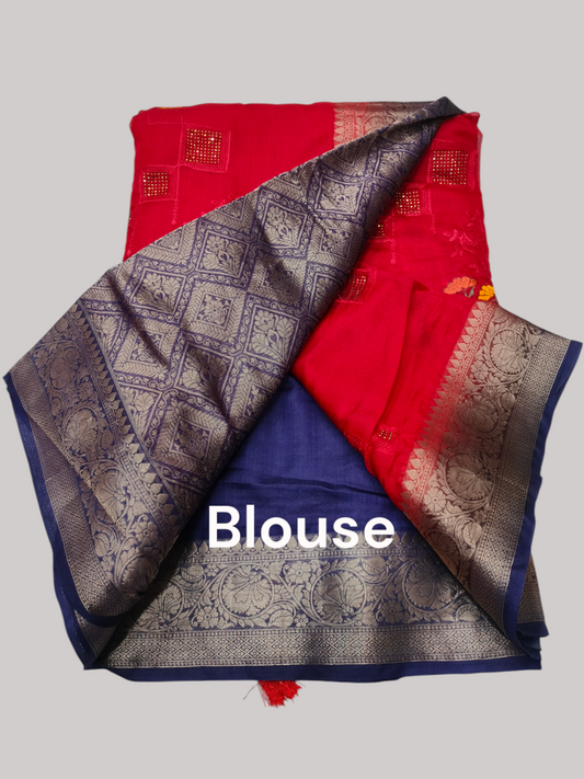 Jiarah Banarasi Silk Saree with Embroidery Work