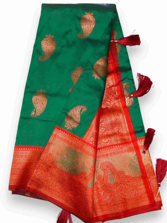 Jiarah Diamond Silk Zari Banarasi Saree