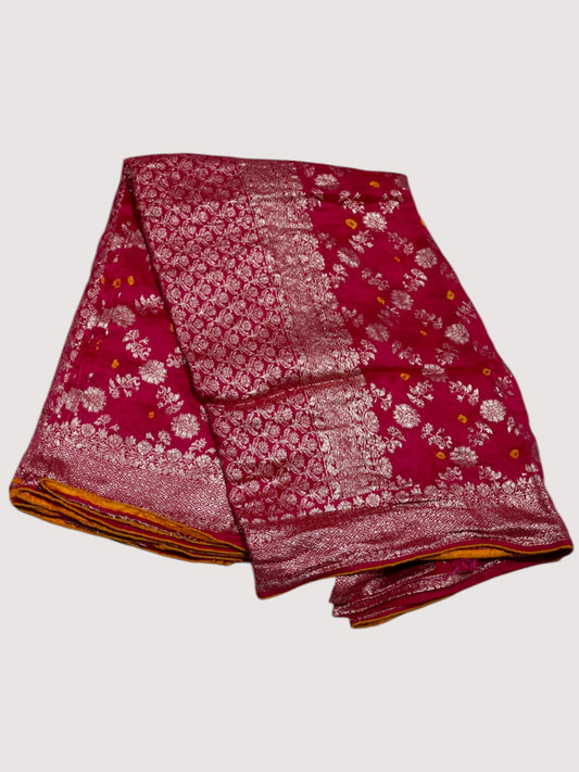 Jiarah Bandhej Silk Patola Saree