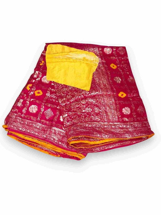 Jiarah Bandhej Silk Patola Saree