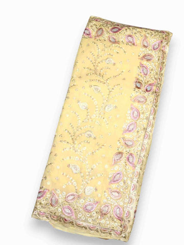 Jiarah Bridal Embroidery Thread Chiffon Saree
