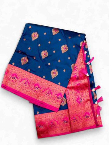 Jiarah Premium Zari Woven Banarasi Silk Saree