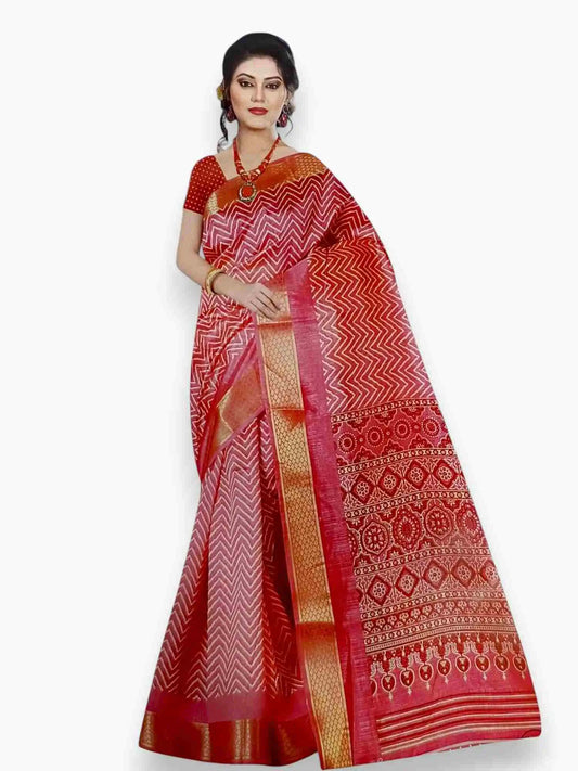 Jiarah Leheriya Woven Silk Cotton Saree