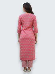 Jiarah Sequins Work Abstract Straight Kurta Pant Set with Dupatta