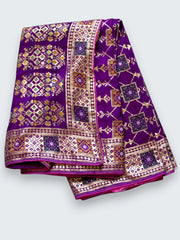 Jiarah Bandhej Patola Minakari Work Silk Saree