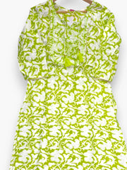 Jiarah Embroidery Printed Straight Cotton Kurta Pant Set with Dupatta