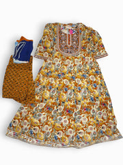 Jiarah Gotta Pati Thread Work Rayon Anarkali Kurta Pant Set with Dupatta