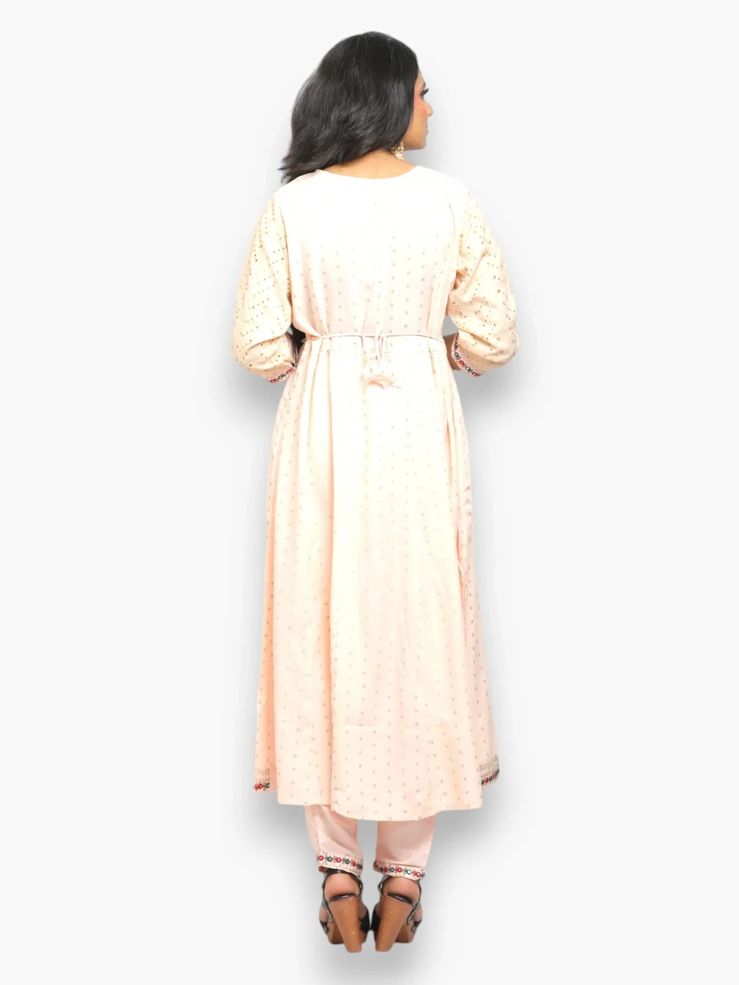 Jiarah Mirror Work Chikankari Kurta Pant Set with Dupatta