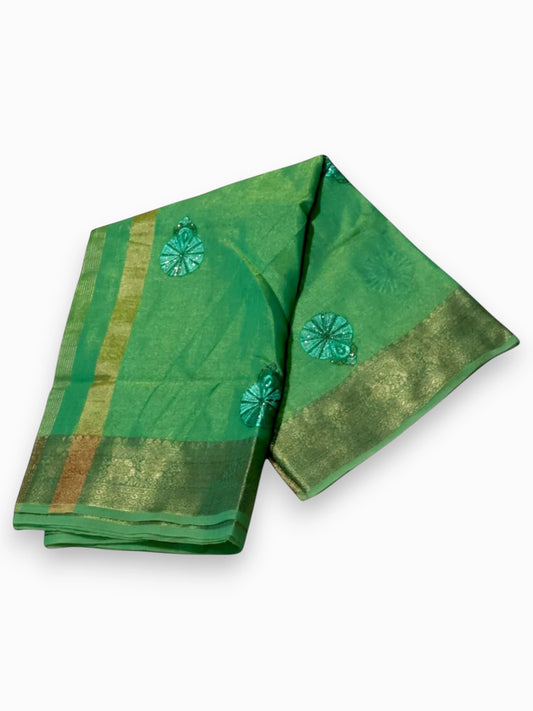 Jiarah Organza Banarasi Embroidery Thread Work Saree