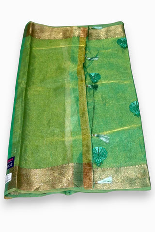 Jiarah Organza Banarasi Embroidery Thread Work Saree