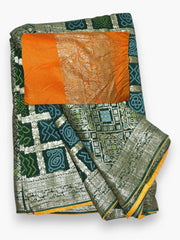 Jiarah Patola Bandhani Khadi Silk Saree