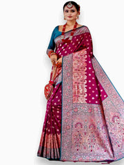 Jiarah Premium Zari Boarder Silk Saree