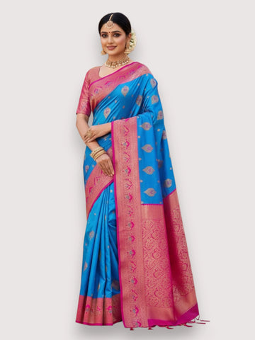 Jiarah Premium Zari Woven Banarasi Silk Saree