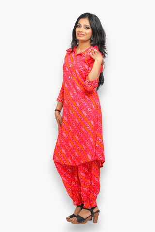 Jiarah Punjabi Style Lehriya Suit Salwar Set