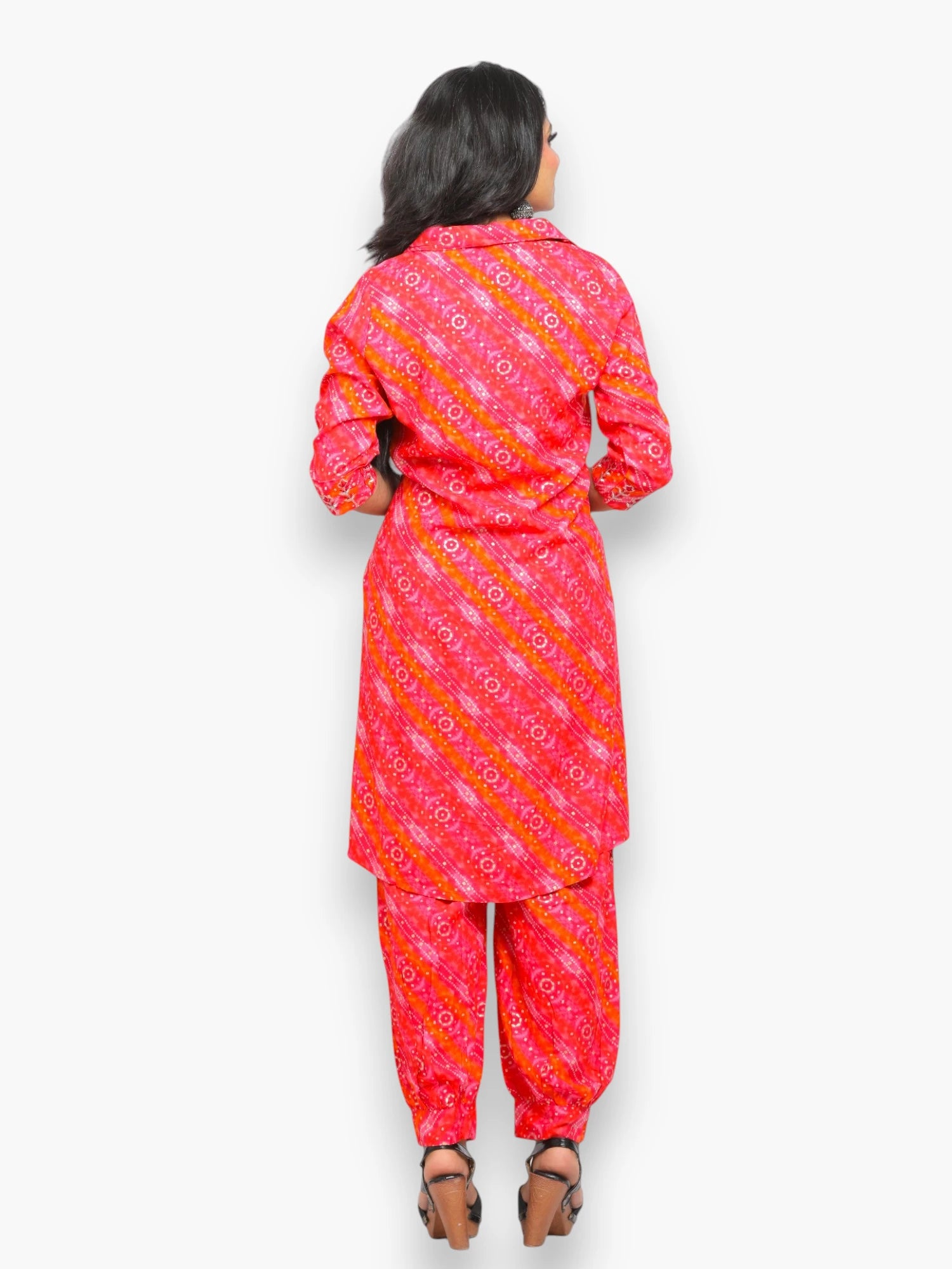 Jiarah Punjabi Style Lehriya Suit Salwar Set