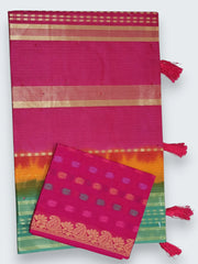Jiarah Pure Cotton Zari Border Dual Tone Saree