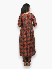 Jiarah Sequins Work Lehriya Foil Print Rayon Kurta Pant Set with Dupatta