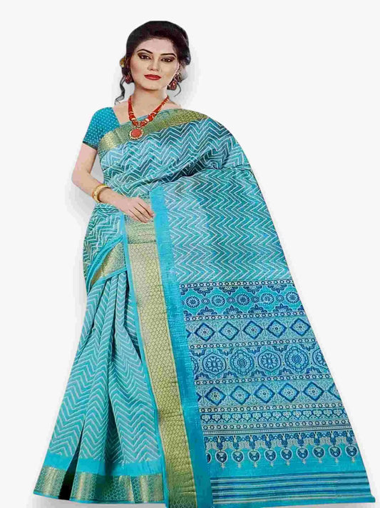 Jiarah Leheriya Woven Silk Cotton Saree