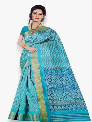 Jiarah Leheriya Woven Silk Cotton Saree