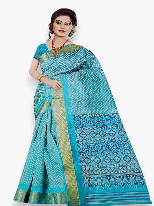 Jiarah Leheriya Woven Silk Cotton Saree