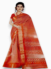 Jiarah Leheriya Woven Silk Cotton Saree Jiarah