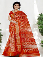 Jiarah Lehriya Woven Silk Cotton Saree