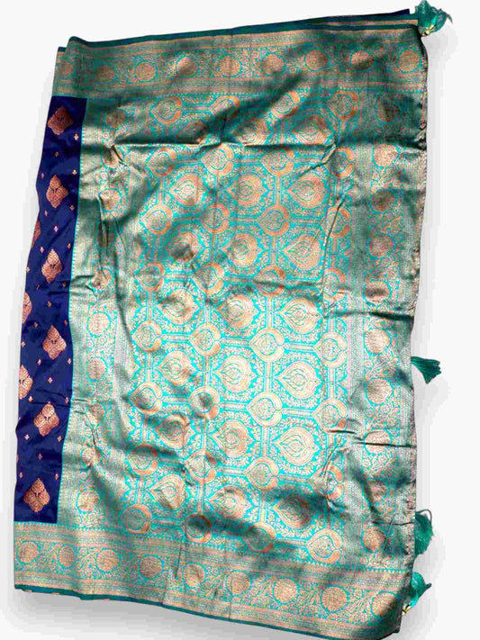 Jiarah Premium Floral Woven Banarasi Silk Saree