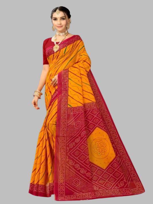 Jiarah Chuniri Print Cotton Saree