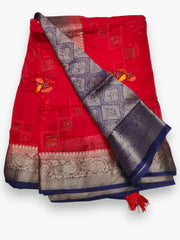 Jiarah Banarasi Silk Saree with Embroidery Work Jiarah
