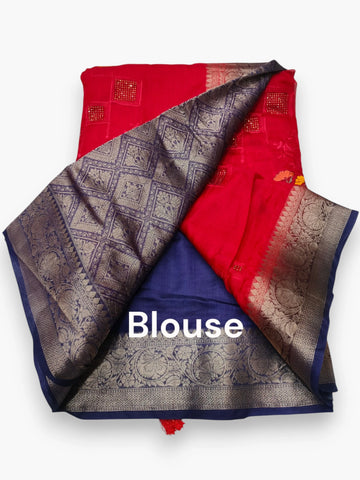 Jiarah Banarasi Silk Saree with Embroidery Work